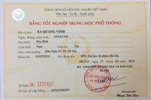 Nhận làm bằng cấp 3 giá rẻ uy tín chất lượng phôi tem chuẩn của bộ giáo dục